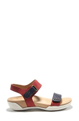 Hälsa Footwear Dominica Sandal Dark Red/Navy Leather at Nordstrom,