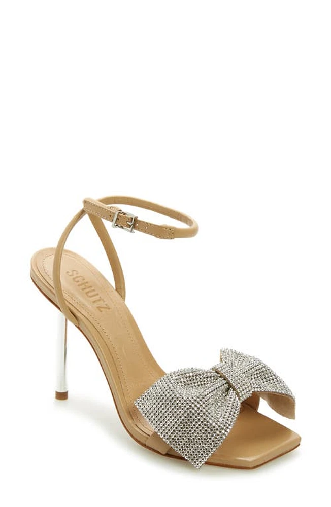 Schutz Mila Ankle Strap Sandal Light Beige at Nordstrom,