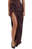 HOUSE OF CB Vesper Gathered Side Slit Skirt at Nordstrom,