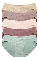 Kindred Bravely Assorted 5-Pack Under the Bump Full Coverage Maternity Briefs at Nordstrom,