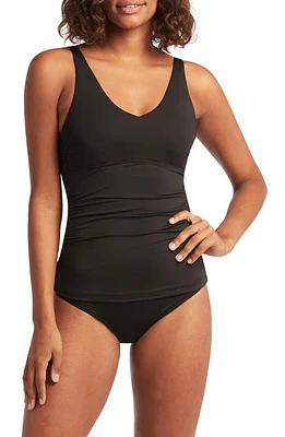 Sea Level Singlet D- & DD-Cup Tankini Top Black at Nordstrom, Us