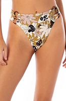 Maaji Vintage Garden Sussana Reversible Bikini Bottoms Green at Nordstrom,