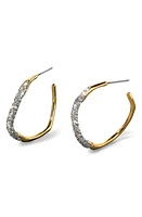 Alexis Bittar Solanales Crystal Pavé Hoop Earrings in Champagne at Nordstrom