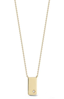 Dana Rebecca Designs Cynthia Rose Diamond Starburst Tag Pendant Necklace in Yellow Gold at Nordstrom, Size 18