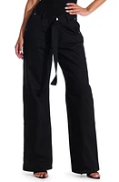 Naked Wardrobe Wide Leg Jeans Black at Nordstrom,