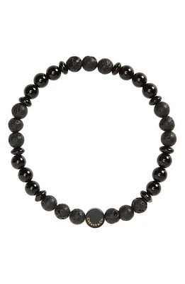 Caputo & Co. Men's Ubud Stretch Bracelet in Black Onyx /Lava at Nordstrom