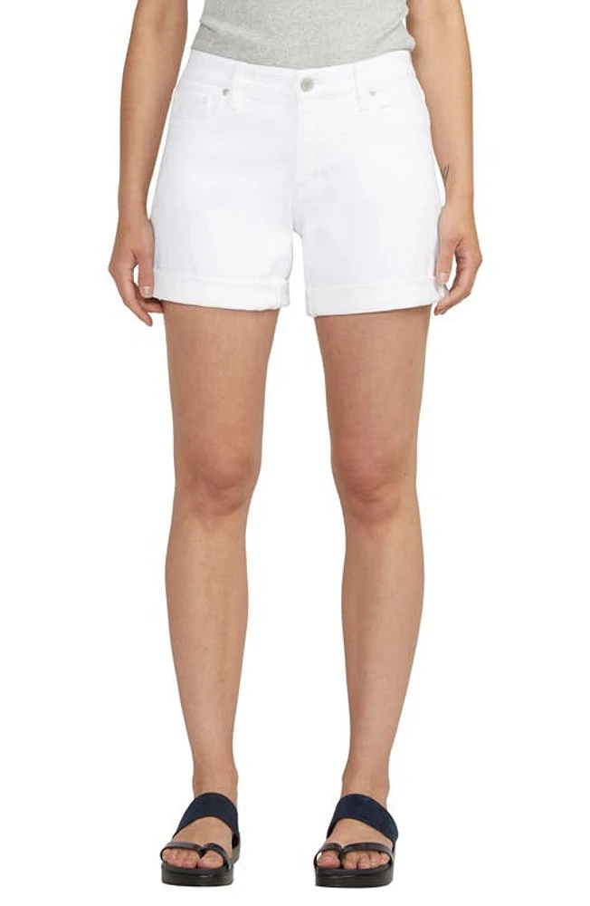 JAG Alex Denim Boyfriend Shorts White at Nordstrom,