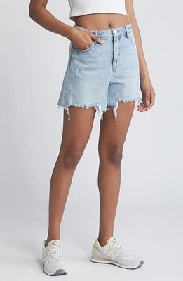 1822 Denim Dad Distressed High Waist Cutoff Shorts Joyce at Nordstrom,