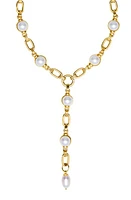 st. Moran Freshwater Pearl Station Y-Necklace in White at Nordstrom