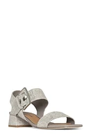 Donald Pliner Snakeskin Print Sandal Pewter at Nordstrom,