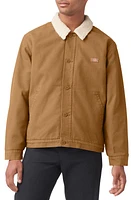 Dickies Duck Canvas Fleece Lined Work Jacket in Stonewashed Brown Duck at Nordstrom, Size Xx-Large