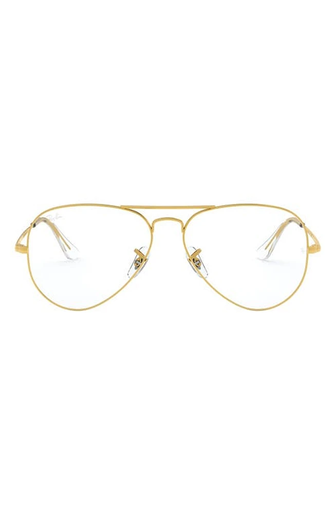 Ray-Ban 6489 58mm Optical Glasses in Shiny Gold at Nordstrom