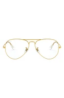 Ray-Ban 6489 58mm Optical Glasses in Shiny Gold at Nordstrom