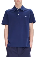 A. P.C. Austin Piqué Polo in Iak Dark Navy at Nordstrom, Size Xx-Large