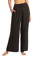 Sea Level Sunset Beach High Waist Cotton Gauze Cover-Up Pants at Nordstrom,