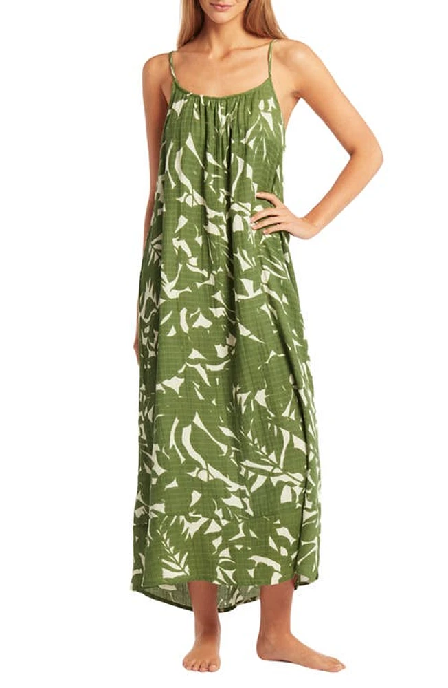 Sea Level Retreat Cover-Up Dress in Olive at Nordstrom, Size Medium