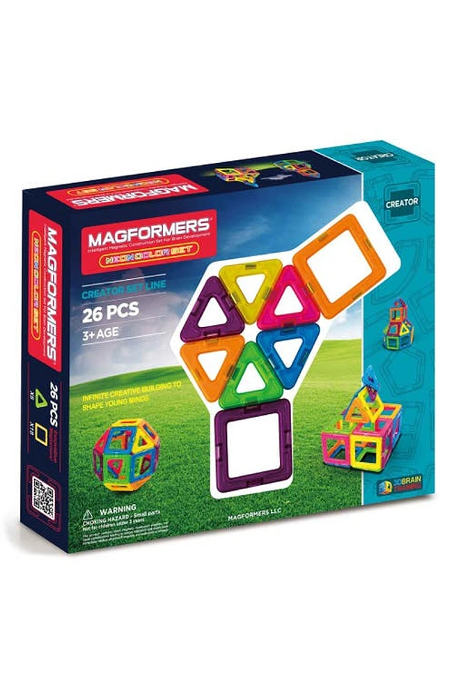 Magformers 'Creator' Neon Magnetic 3D Construction Set in Neon Rainbow at Nordstrom