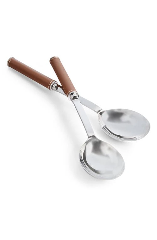 Ralph Lauren Wyatt Salad Servers in Saddle/Silver at Nordstrom