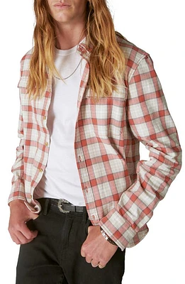 Lucky Brand Plaid Twill Utility Shirt in Red Multi Plaid at Nordstrom, Size Xx-Large