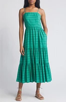 Chelsea28 Shine Stripe Sleeveless Tiered Maxi Sundress at Nordstrom, Regular