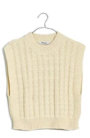 Madewell Checkered Stitch Wedge Sweater Vest in Antique Cream at Nordstrom, Size X-Small