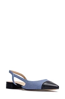 Jon Josef Rio Slingback Pointy Cap Toe Flat Denim Combo at Nordstrom,