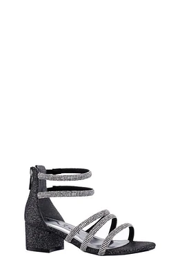 Nina Kids' Sparklar Sandal Black Silver at Nordstrom, M