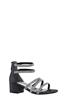 Nina Kids' Sparklar Sandal Black Silver at Nordstrom, M