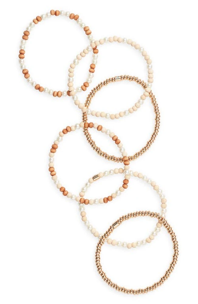 ROXANNE ASSOULIN Affogato Set of 6 Bracelets in Neutral Multi at Nordstrom