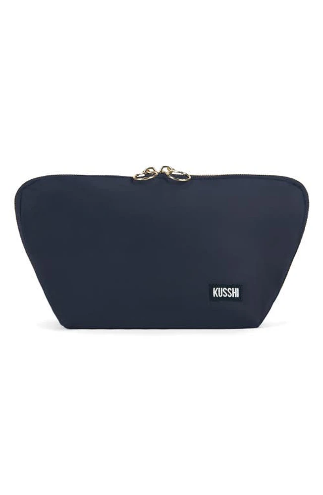 KUSSHI Signature Makeup Bag in Classic Navy/Pink at Nordstrom