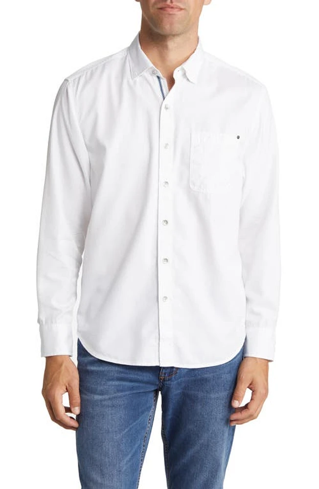 Tommy Bahama Tahitian Twill Button-Up Shirt in White at Nordstrom, Size Xlt