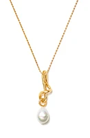 Missoma Molten Baroque Pearl Pendant Necklace in Gold at Nordstrom