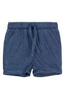 MILES BABY Kids' Organic Cotton Chambray Shorts Blue Denim at Nordstrom,