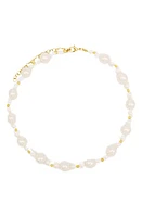 Petit Moments Marvao Imitation Pearl Necklace in Gold/pearl at Nordstrom