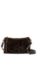 AllSaints Eve Genuine Shearling Crossbody Bag in Leopard at Nordstrom