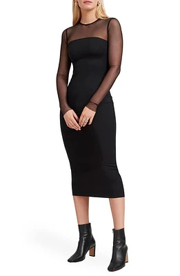 Marcella Maite Long Sleeve Cocktail Dress Black at Nordstrom,