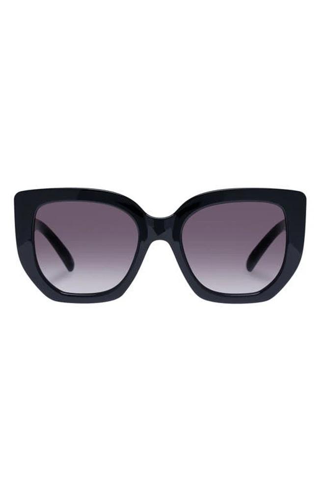 Le Specs Euphoria 52mm Gradient Square Sunglasses in Black at Nordstrom