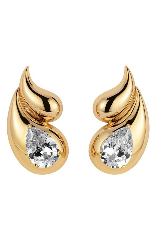 LILI CLASPE Sade Cubic Zirconia Stud Earrings in Gold at Nordstrom