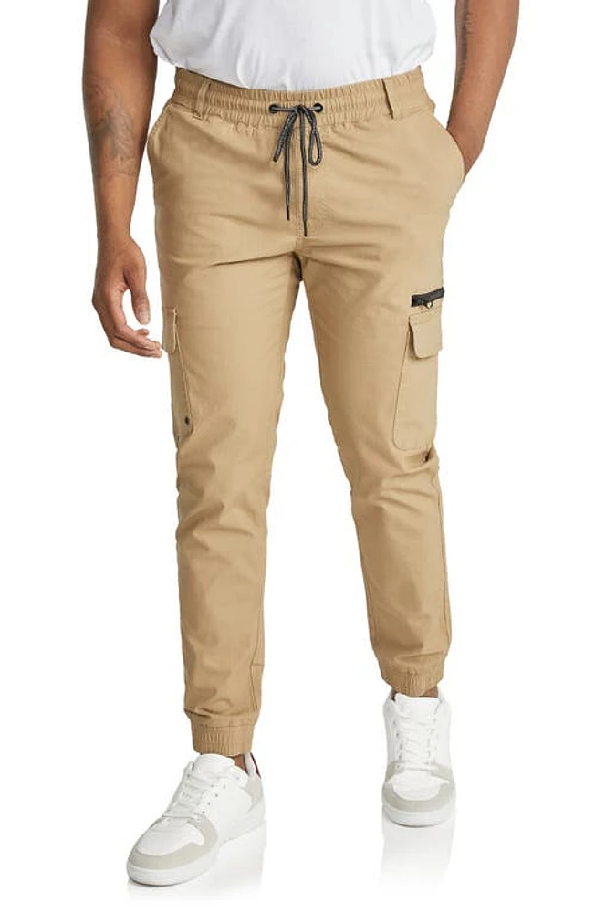 Johnny Bigg Liam Stretch Cotton Ripstop Joggers Stone at Nordstrom,