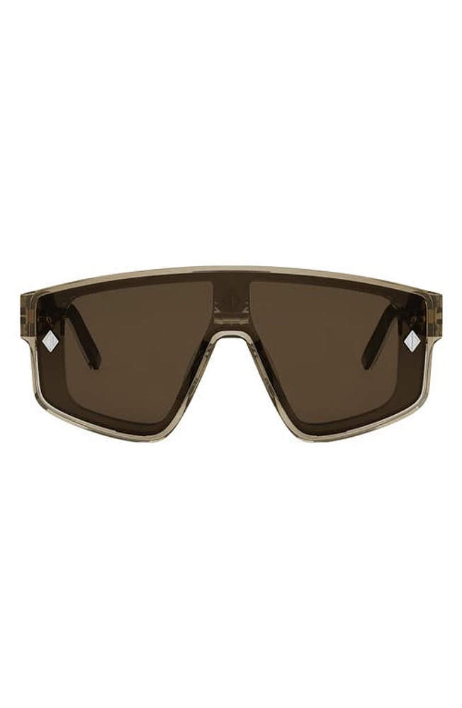 DIOR CD Diamond M1U Mask Sunglasses in Shiny Beige /Brown at Nordstrom