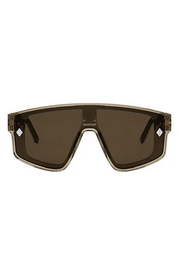 DIOR CD Diamond M1U Mask Sunglasses in Shiny Beige /Brown at Nordstrom