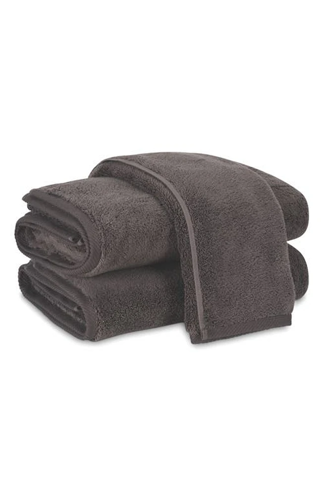 Matouk Milagro Fingertip Towel in Charcoal at Nordstrom