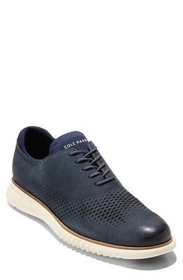 Cole Haan 2.ZeroGrand Laser Wing Derby Navy Blazer Nubuck at Nordstrom,