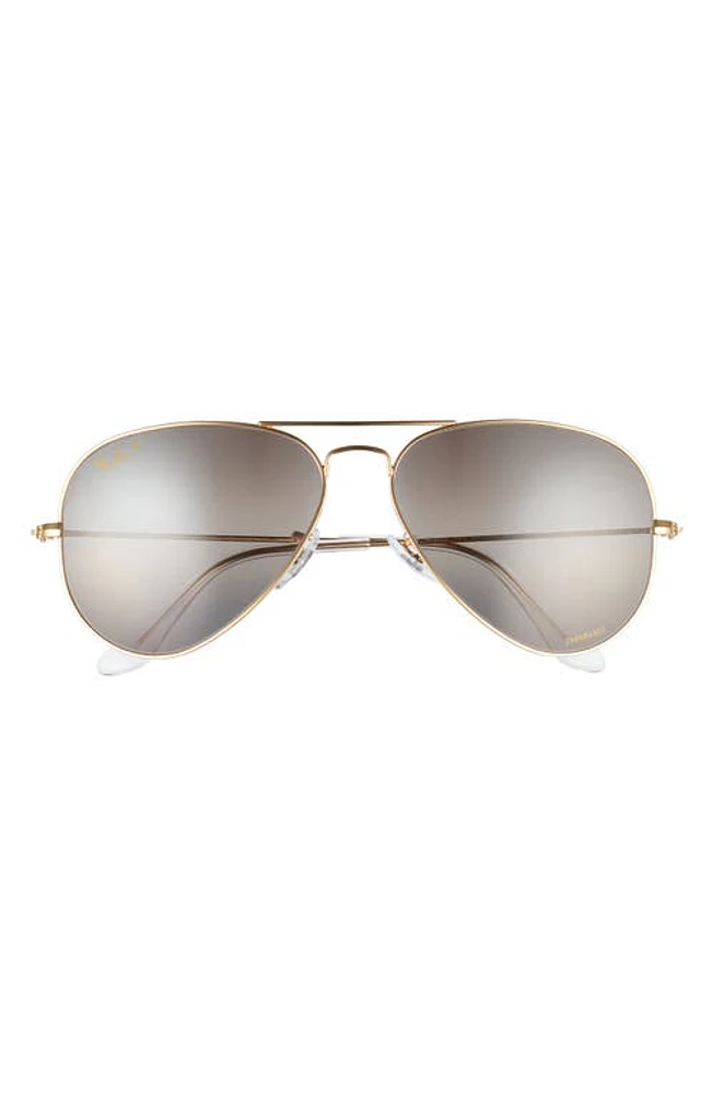 Ray-Ban 58mm Polarized Pilot Sunglasses in Yellow at Nordstrom