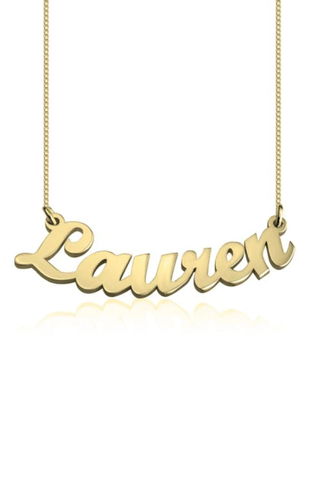 MELANIE MARIE Personalized Nameplate Pendant Necklace in Gold Plated at Nordstrom