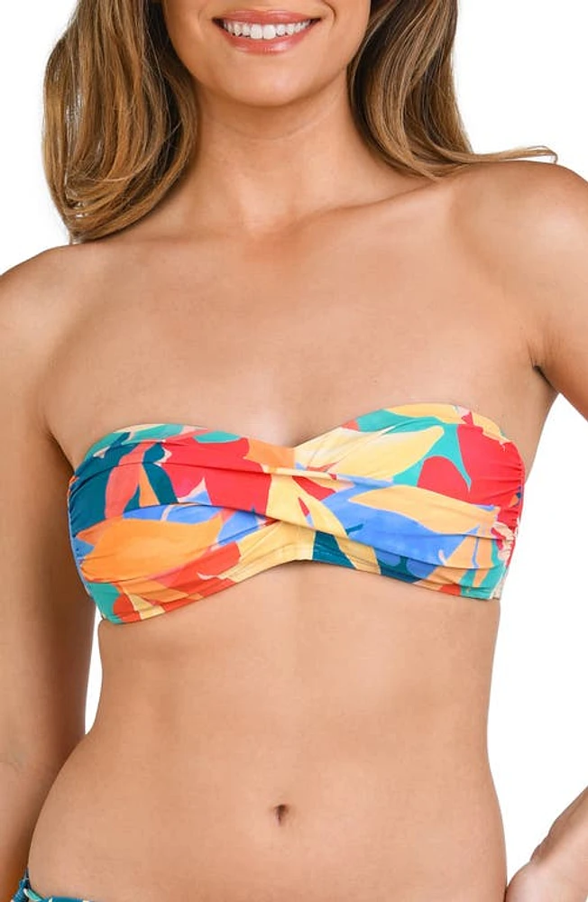 La Blanca Fantasy Resort Twist Bandeau Bikini Top Multi at Nordstrom,