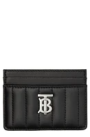 burberry Lola Quilted Leather Card Case in Black /Palladio at Nordstrom