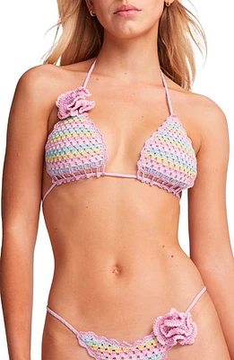 Capittana Beatriz Crochet Bikini Top Purple at Nordstrom,