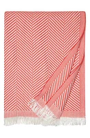 SFERRA Costa Cotton Throw in Coral at Nordstrom