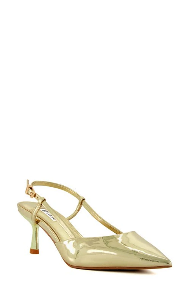 Dune London Classify Pointed Toe Slingback Pump Gold at Nordstrom,